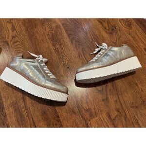 Yellow Box Women's Marcell Gold Platform Sneakers - Size 9 NWT